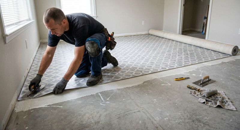 Sheet Vinyl Installation in Sachse, TX